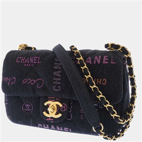 black denim chanel bag|chanel denim flap bag 2019.